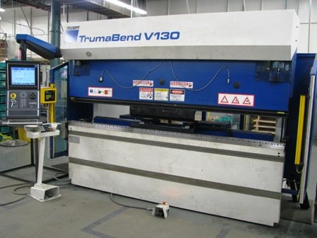 144 Ton, TRUMPF TRUMABEND V130, 2006, 8-AXIS,10' BED, HYD CLAMPING, 8 STROKE