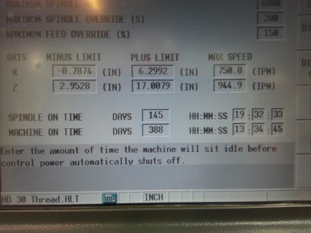 HURCO TM-6, MAX CONTROL, 6 Chk, BAR CAPACITY 1.77 , 2006, 6,000 RPM