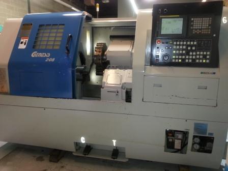 IKEGAI GENESIS 1208, FANUC 21IT, 8 Chk,SPINDLE BORE 2,4 , 2001,