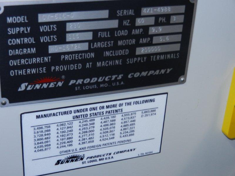 SUNNEN CV-616D, VERTICAL HONING MACHINE,