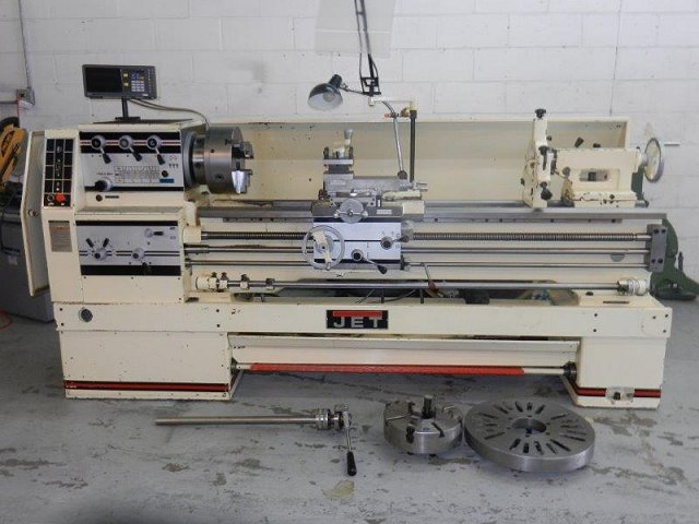 JET MODEL-1660-3PGH,16/25 X60 ,3-1/8 HOLE,MITUTOYO DRO,INCH/METRIC,1600 RPM