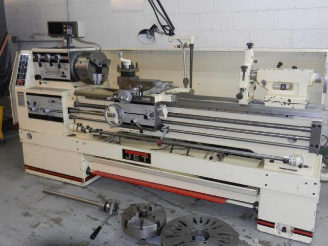 JET MODEL-1660-3PGH,16/25 X60 ,3-1/8 HOLE,MITUTOYO DRO,INCH/METRIC,1600 RPM