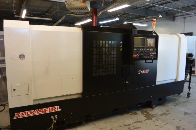AMERA-SEIKI T415/1500 CNC LATHE,15 CHK,5.12 BORE,60 CC,12-STN,FANUC-21I,NEW-2005