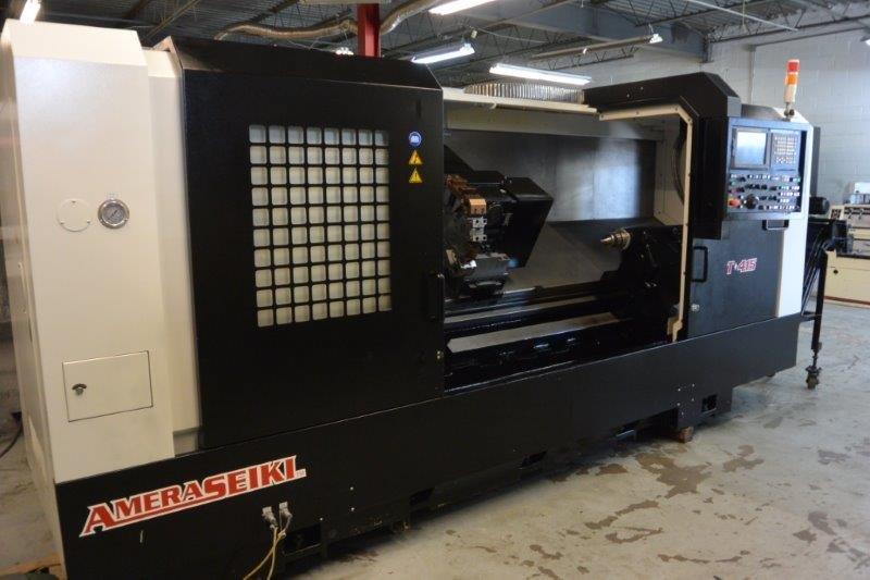 AMERA-SEIKI T415/1500 CNC LATHE,15 CHK,5.12 BORE,60 CC,12-STN,FANUC-21I,NEW-2005